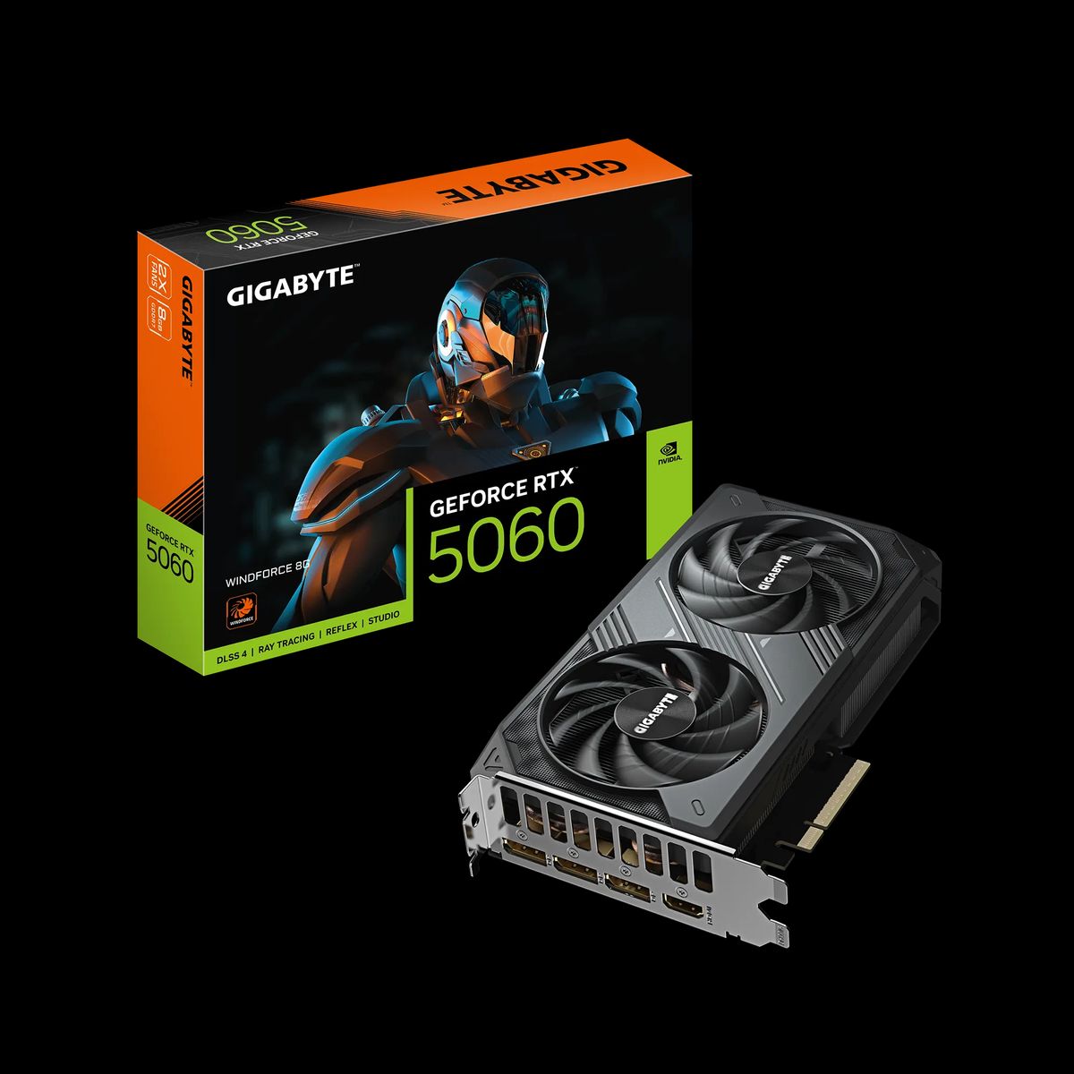 GIGABYTE - Tarjeta de Video GIGABYTE NVIDIA GeForce RTX 5060 WINDFORCE, 8GB GDDR7, 128-bit, PCI-e 5.0