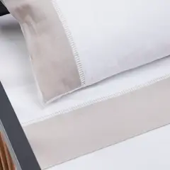 BABYROSEN - Set Sábanas Cuna Algodón Deshilado Beige