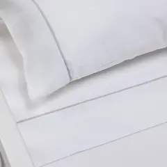 BABYROSEN - Set Sábanas Cuna Algodón Ribete Salvia