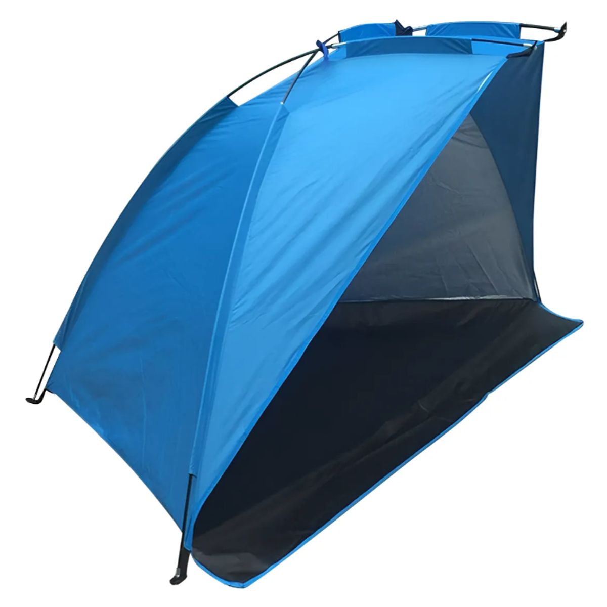 GENERICO - Media Carpa Para Playa Corta Viento Camping 220x120cm Celeste
