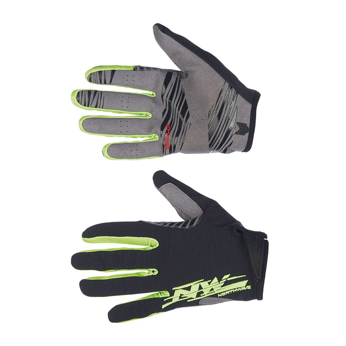 360 - Guantes Ciclismo Northwave® Air 2 Full Blackgreen