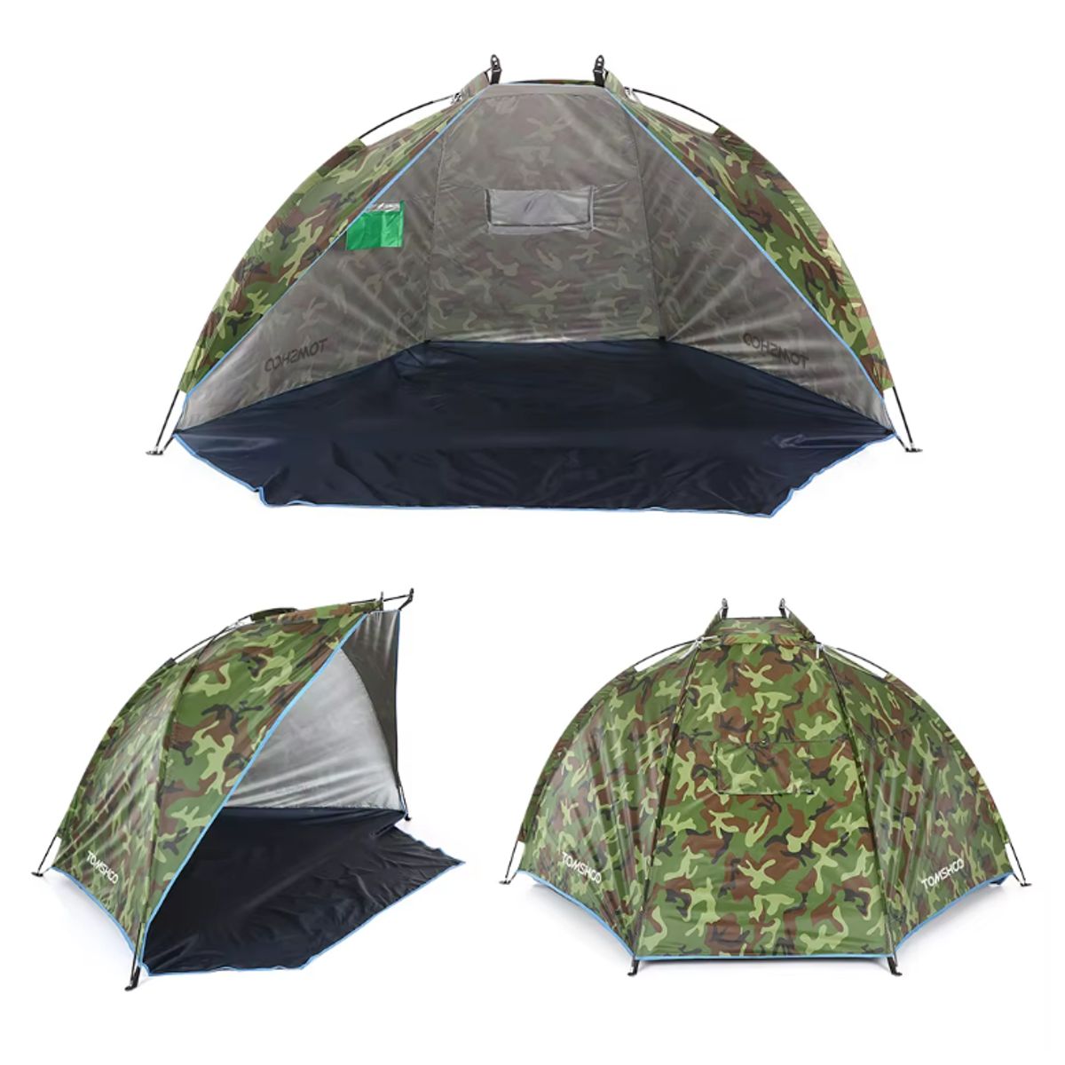 GENERICO - Media Carpa Para Playa Corta Viento Camping 220x120cm Camuflaje