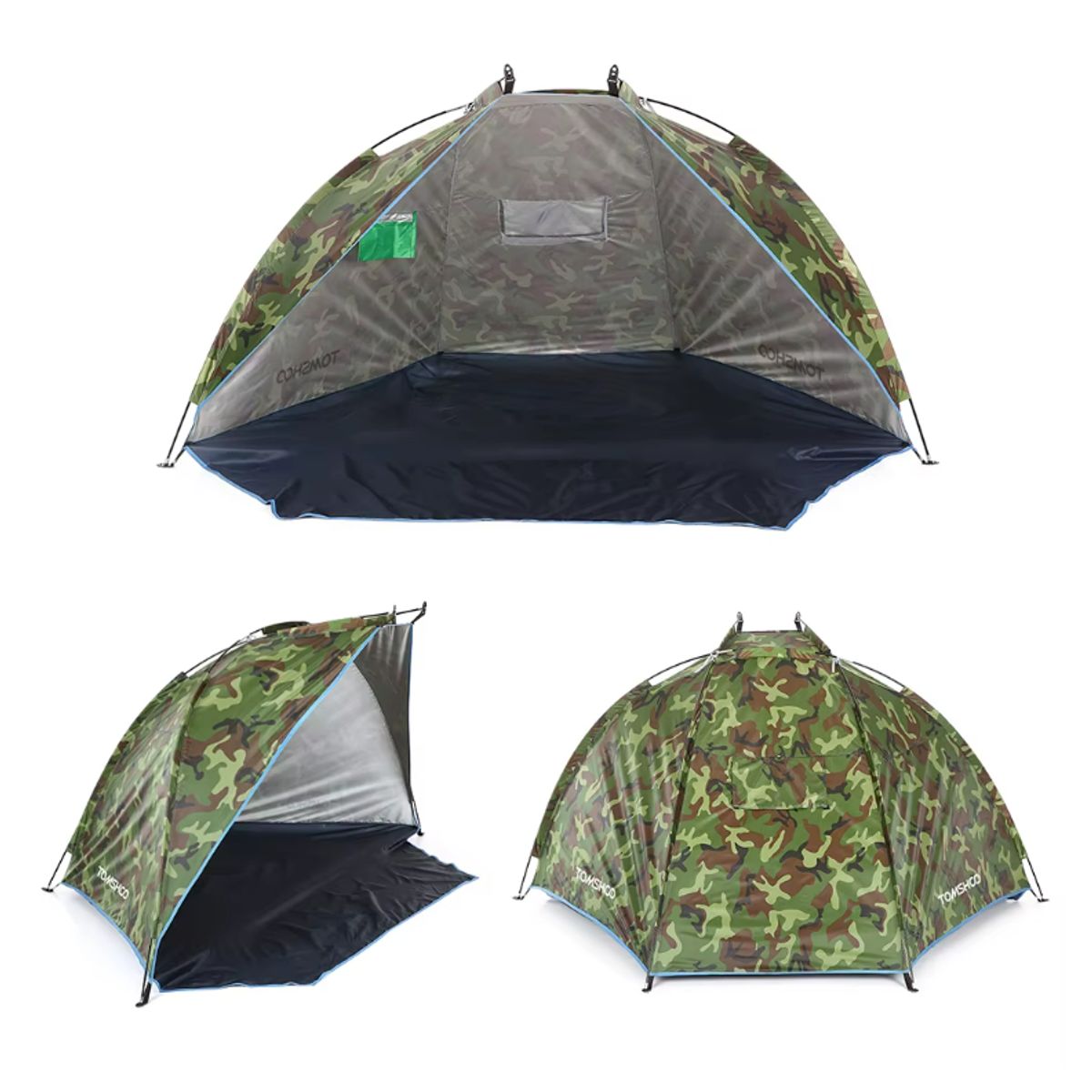 GENERICO - Media Carpa Para Playa Corta Viento Camping 220x120cm Camuflaje