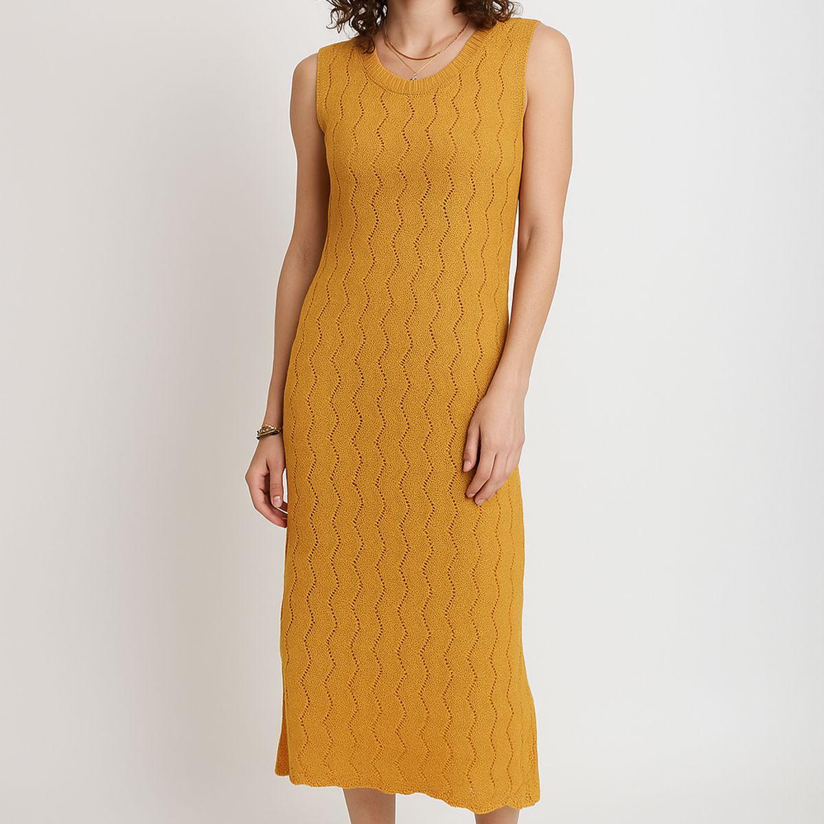 CANADIENNE - Vestido Mujer Malva Viscosa Beige