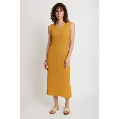 CANADIENNE - Vestido Mujer Malva Viscosa Beige