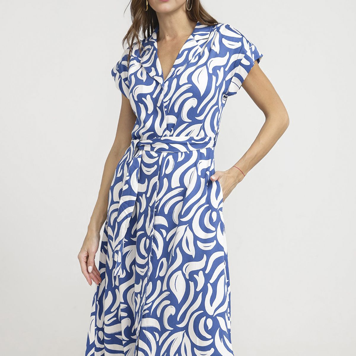 CANADIENNE - Vestido Mujer Begonia Viscosa Blanco