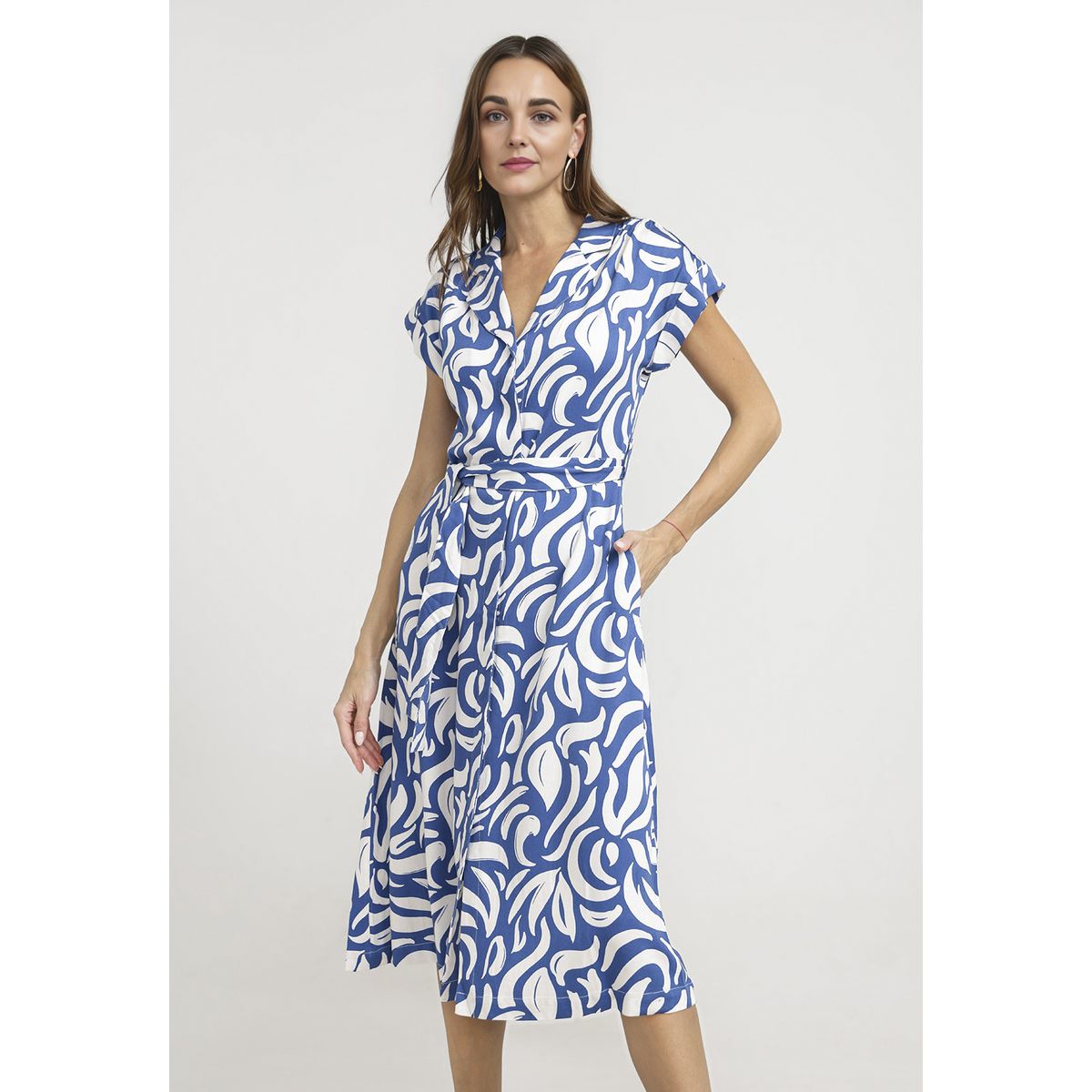CANADIENNE - Vestido Mujer Begonia Viscosa Blanco