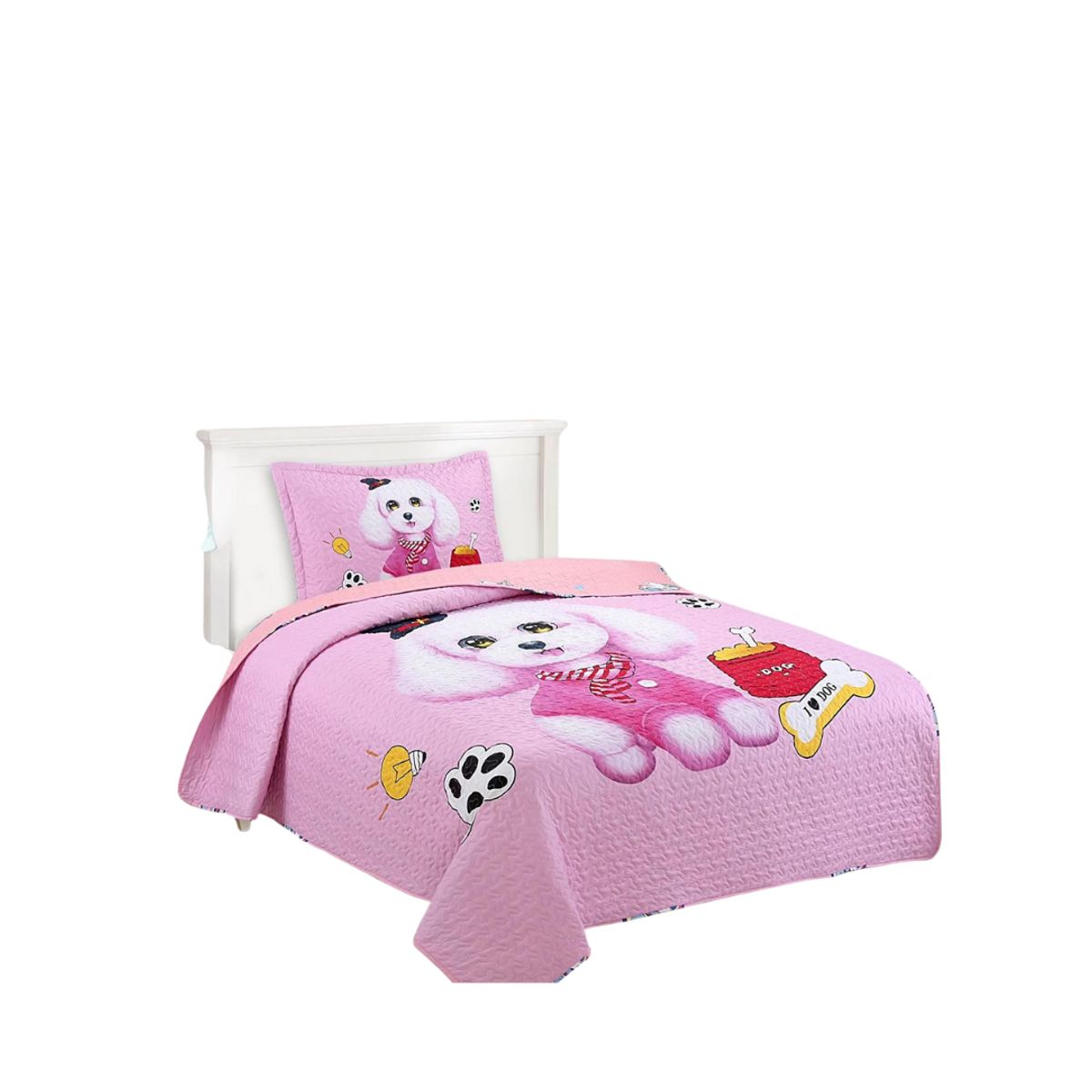 GENERICO - Cubrecama Verano Delgado 1.5 Plazas Quilt Diseño Estampados