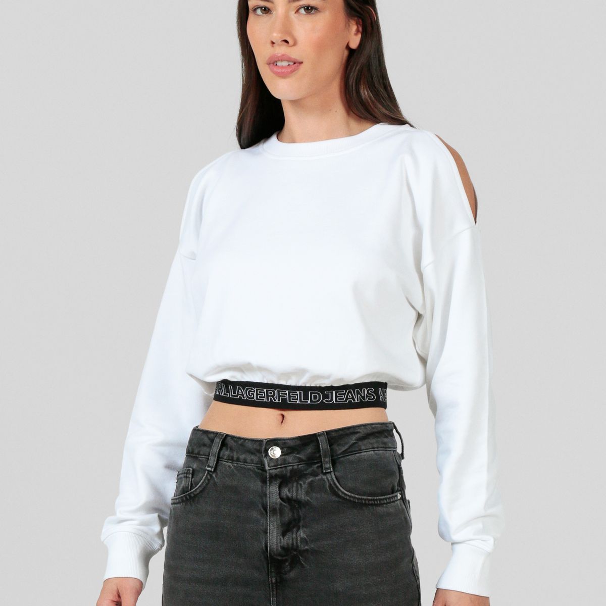 KARL LAGERFELD - Polerón con hombros descubiertos