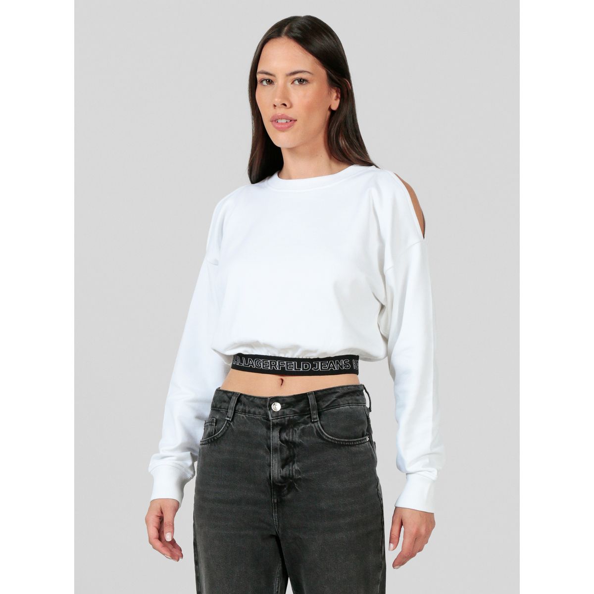 KARL LAGERFELD - Polerón con hombros descubiertos