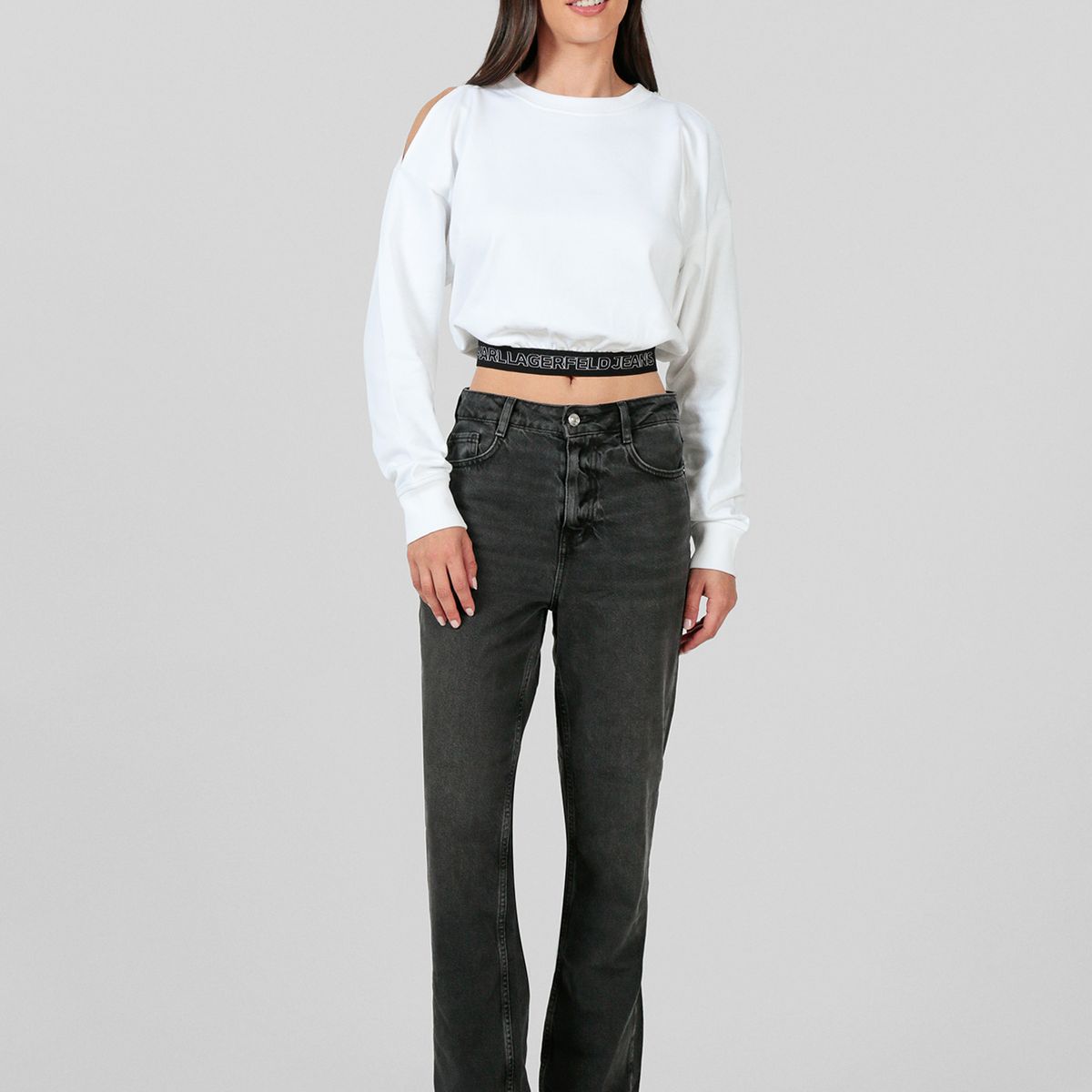 KARL LAGERFELD - Polerón con hombros descubiertos