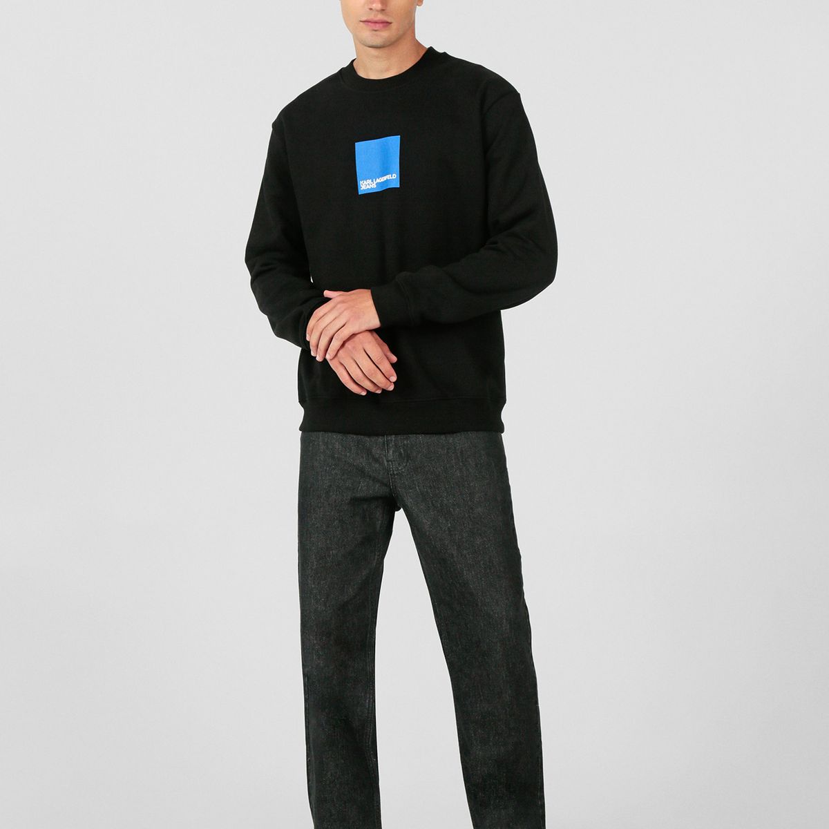 KARL LAGERFELD - Polerón regular con logo en caja