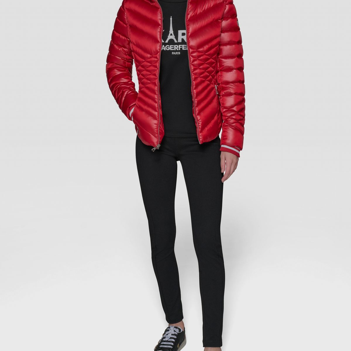 KARL LAGERFELD - Chaqueta puffer con cuello alto