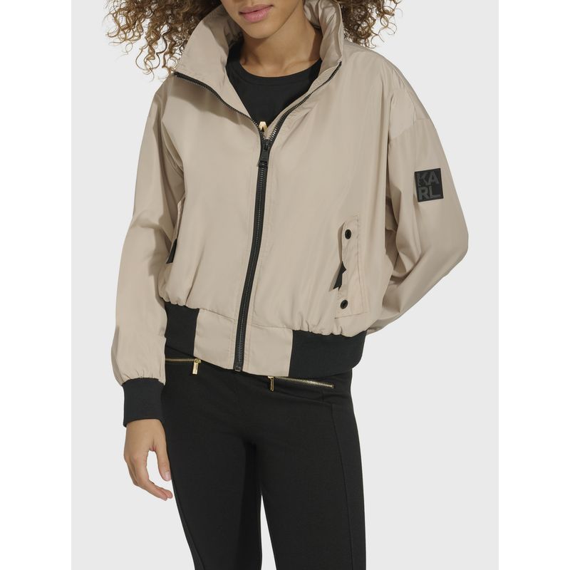 KARL LAGERFELD - Chaqueta bomber y cuello con logo