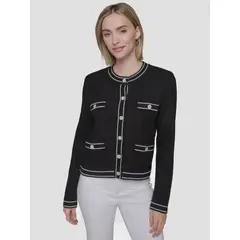 KARL LAGERFELD - Sweater marled de multiples bolsillos