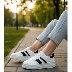 SNOOPY - Zapatillas para Dama Casuales Blancas M495