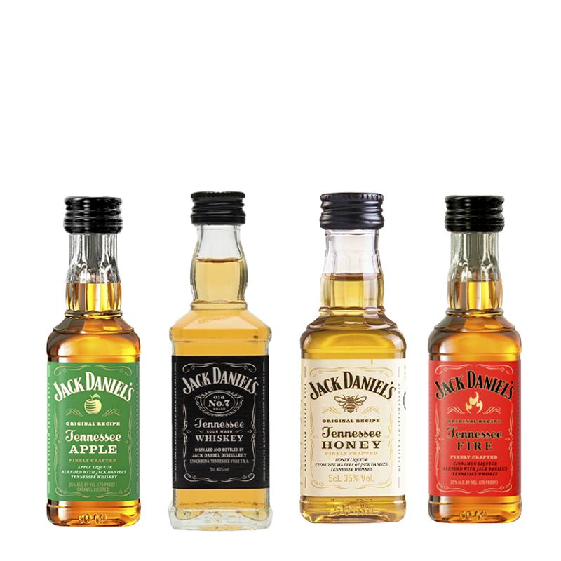 JACK DANIELS - Pack Regalo 4 Miniaturas Jack Daniels