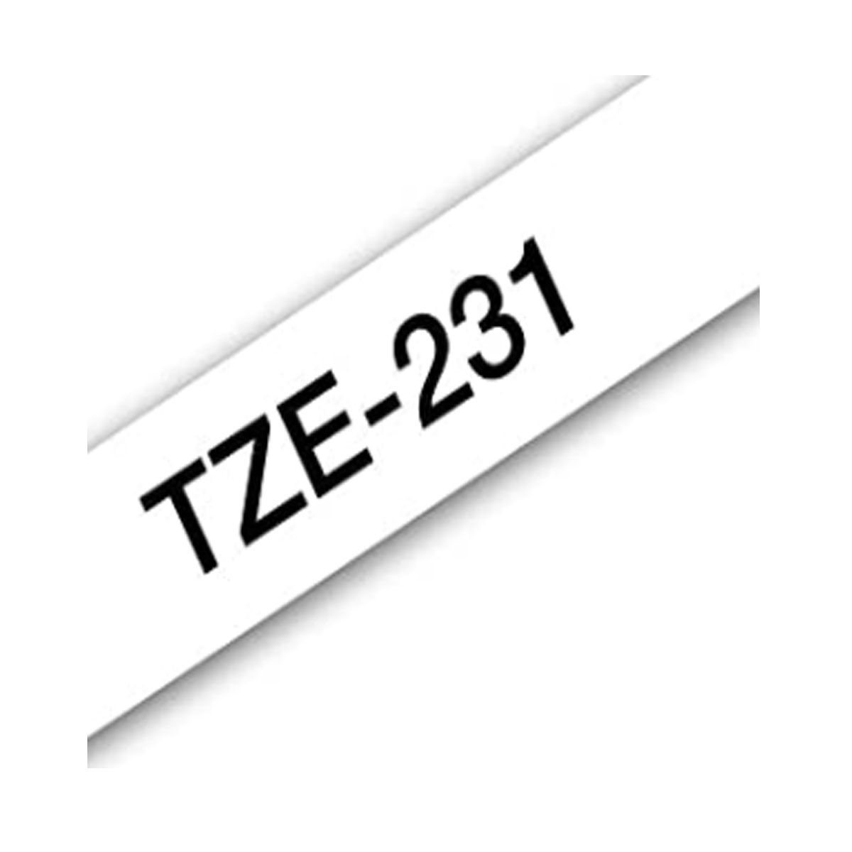 BROTHER - CINTA BROTHER TZE-231 12MM X 8M NEGRO SOBRE BLANCO