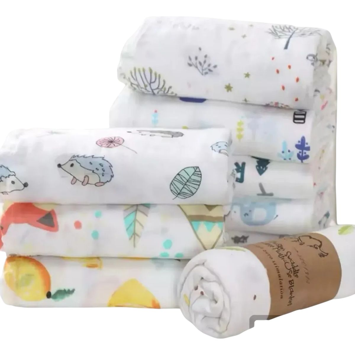 GENERICO - Manta Muselina Para Bebé 120x110cm Algodón 1 Unidad