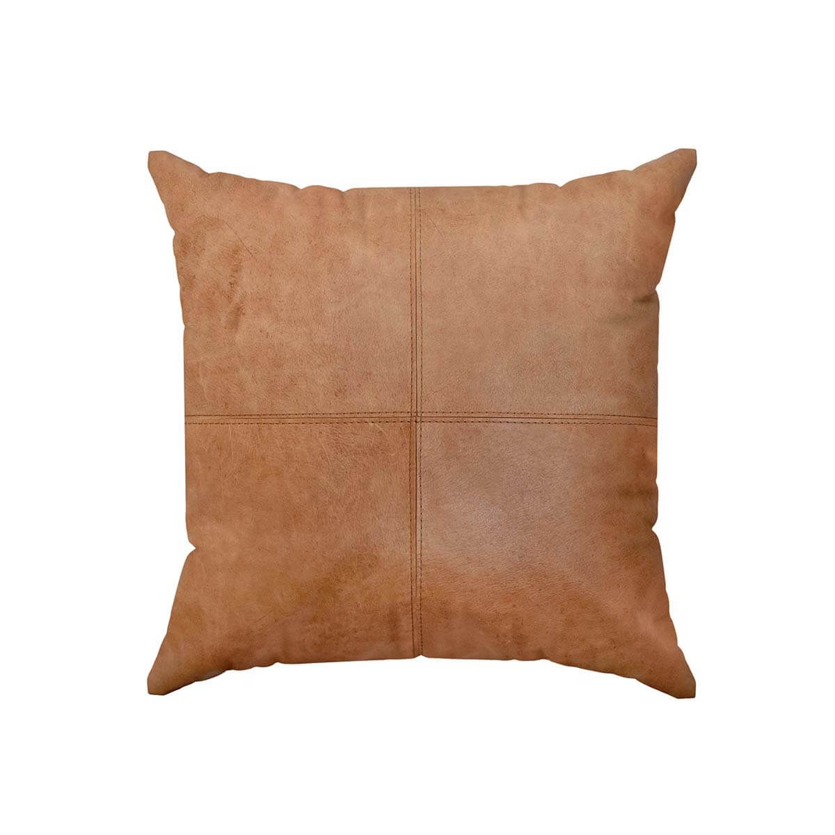 GENERICO - Cojín Decorativo de Cuero Vacuno 50 x 50 cm Mosaico Crash - Suela