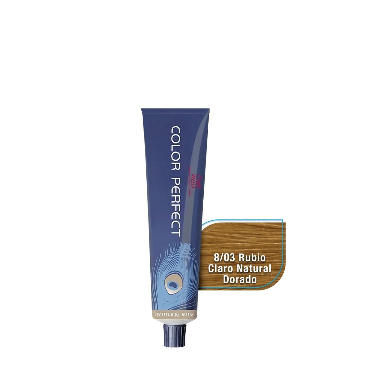 WELLA - Tinte Wella Color Perfect 8.03 Rubio Claro Natural Dorado 60ml
