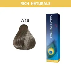 WELLA - Tinte Color Perfect 7.18 Rubio Mediano Ceniza Perla 60ml