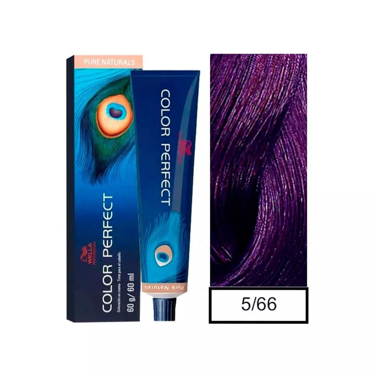 WELLA - Tinte Wella Color Perfect 5.66 Castaño Claro Violeta Intenso 60ml
