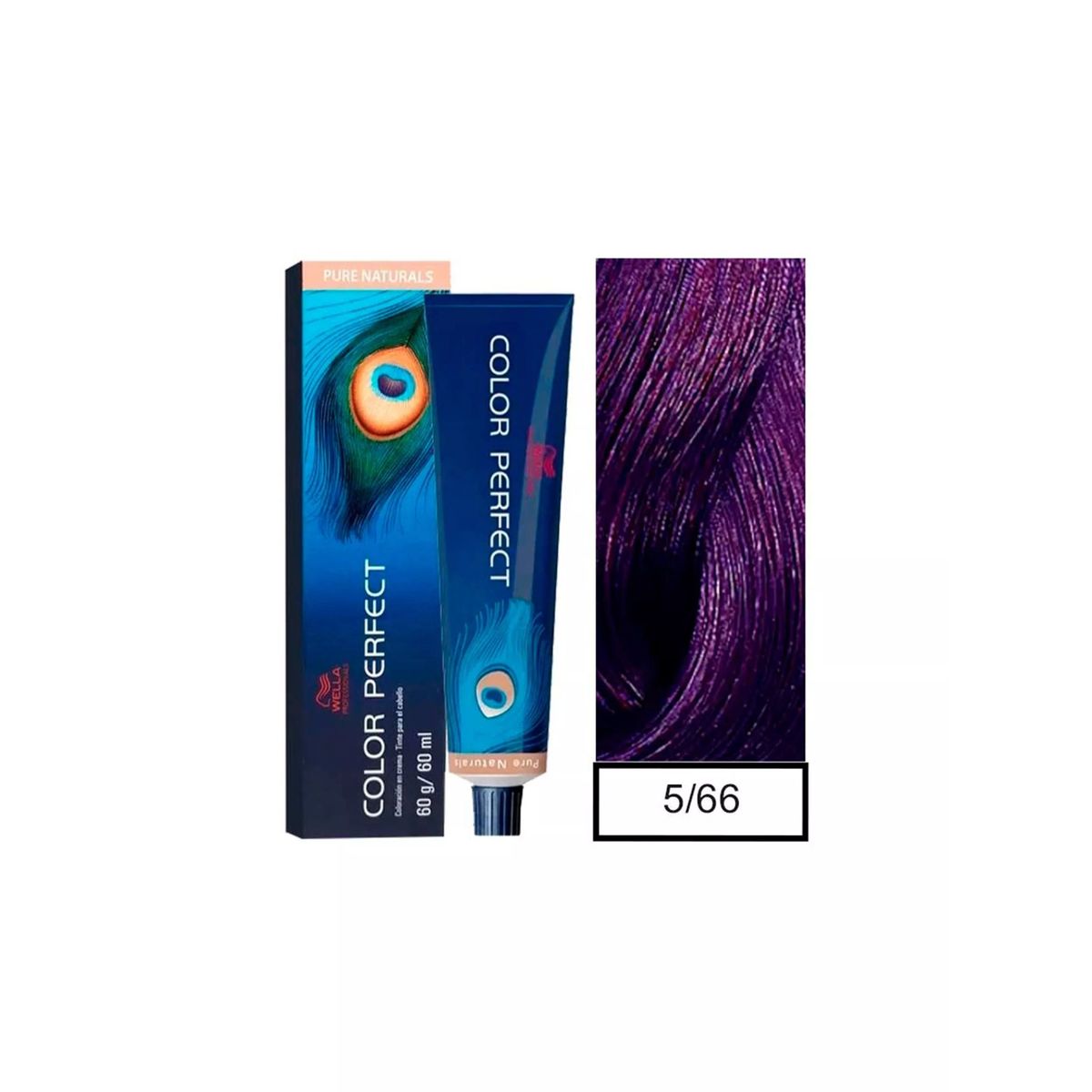 WELLA - Tinte Wella Color Perfect 5.66 Castaño Claro Violeta Intenso 60ml