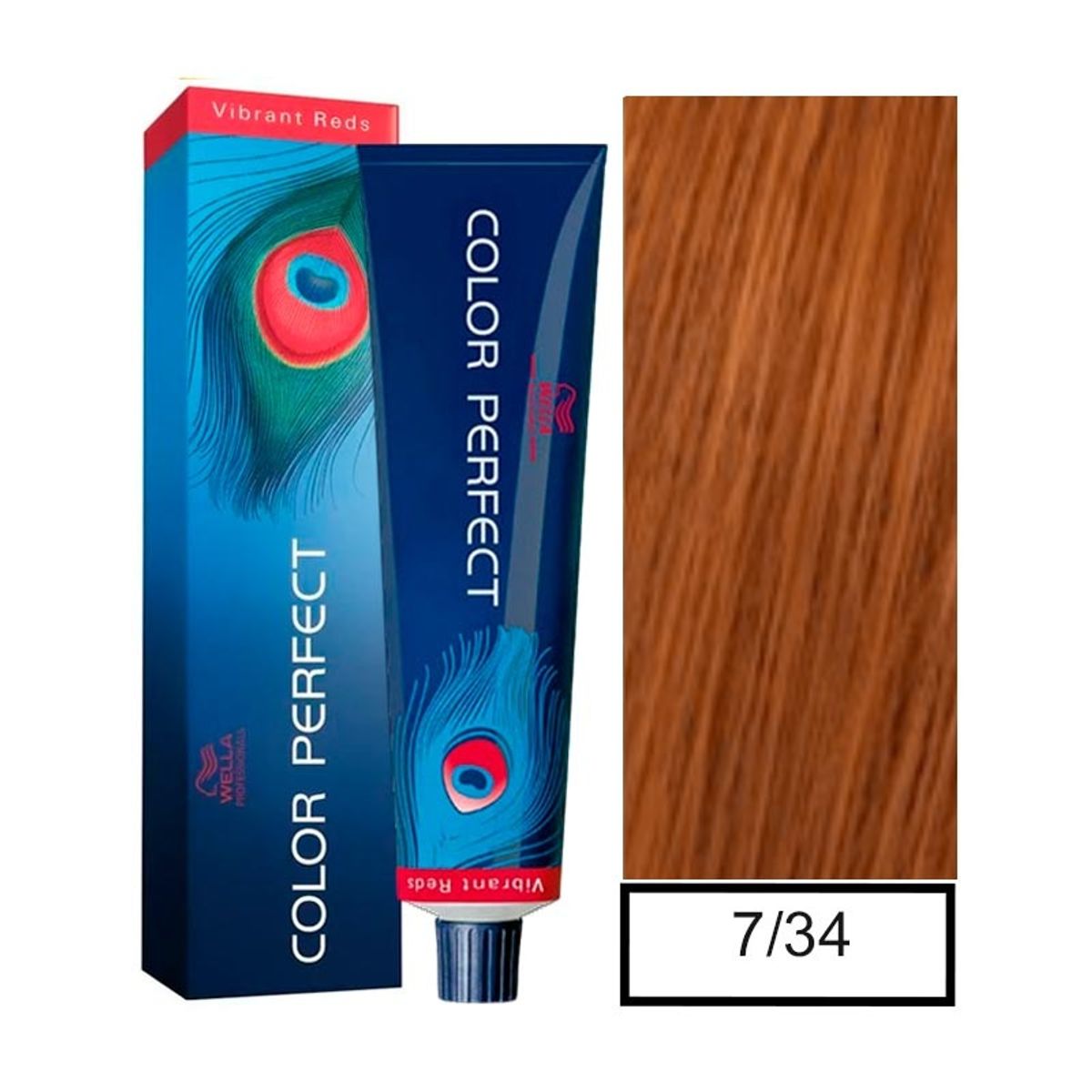 WELLA - Tinte Wella Color Perfect 7.34 Rubio Mediano Dorado Rojizo 60ml