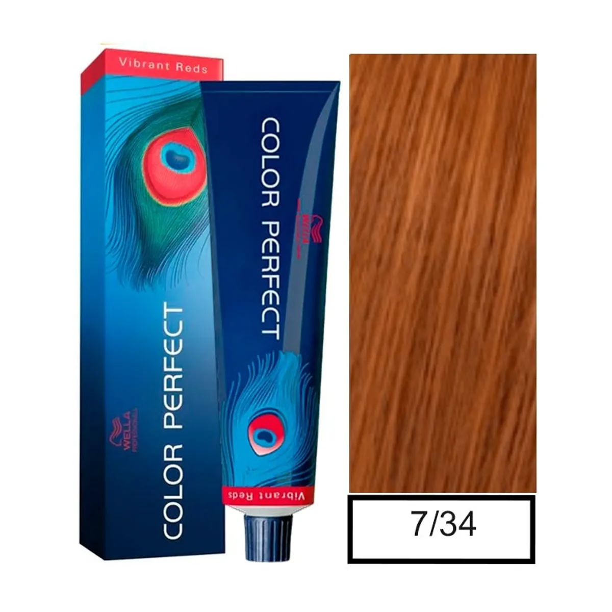 WELLA - Tinte Wella Color Perfect 7.34 Rubio Mediano Dorado Rojizo 60ml