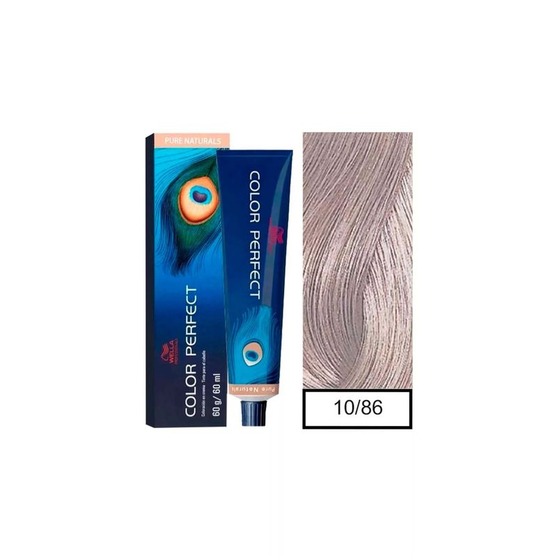 WELLA - Tinte Wella Color Perfect 10.86 Rubio Ultra Claro Perla Violeta 60ml