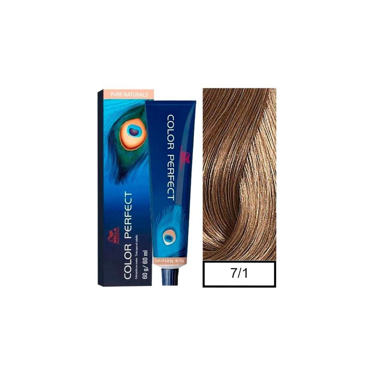 WELLA - Tinte Wella Color Perfect 7.1 Rubio Mediano Ceniza 60ml