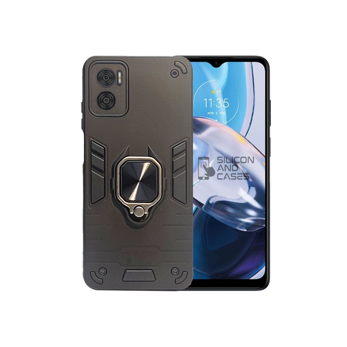 GENERICO - CARCASA ANILLO ANTIGOLPE PARA MOTOROLA G05 NEGRO