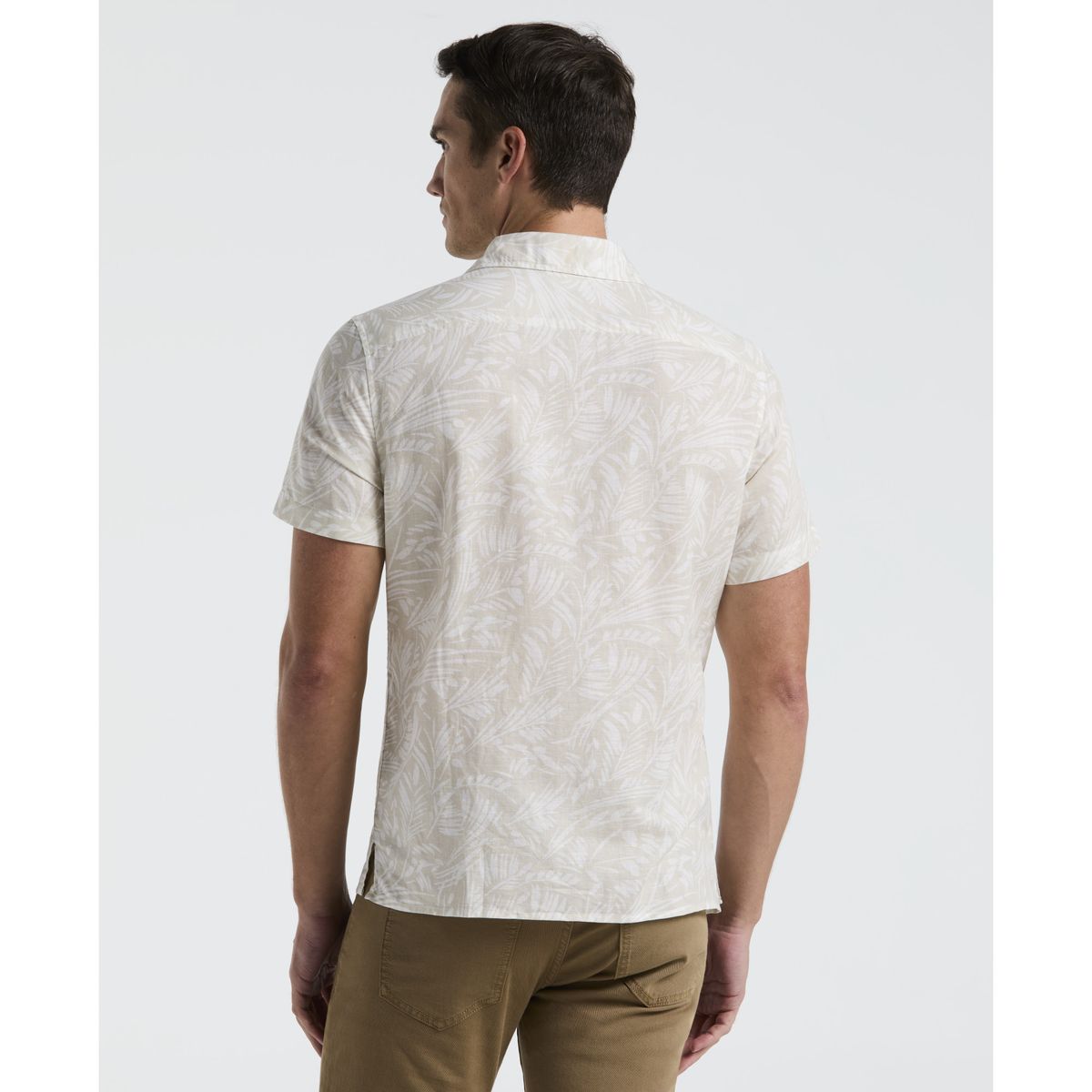 PERRY ELLIS - Camisa Hombre Manga Corta Estampada Arena