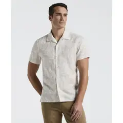 PERRY ELLIS - Camisa Hombre Manga Corta Estampada Arena