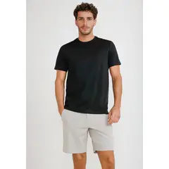 PERRY ELLIS - Polera Hombre Manga Corta Negro