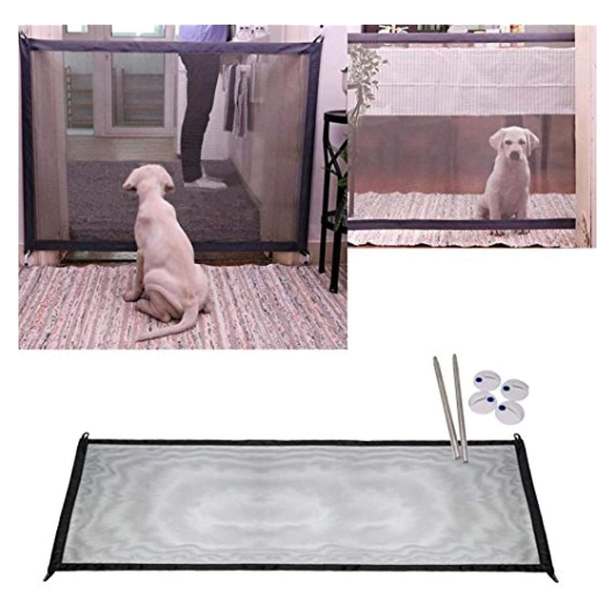 GENERICO - Puerta Magica Para Mascotas Seguridad Plegable