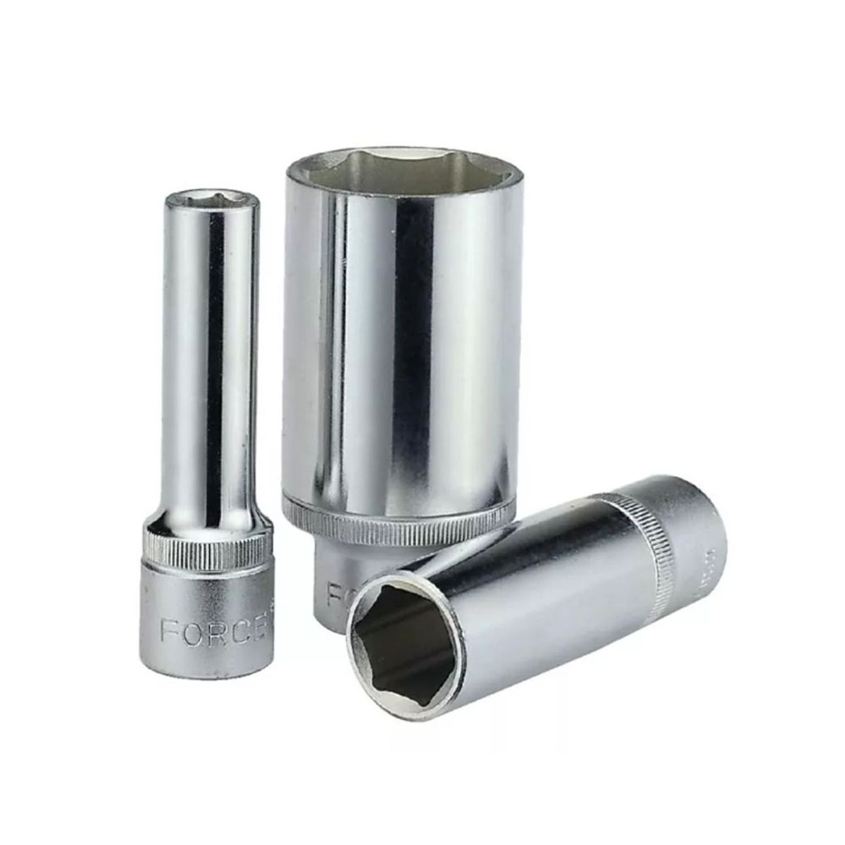 FORCE - Juego de Dados Hexagonales Largos de 1/2 - 14 Piezas (mm)