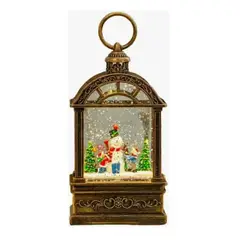 GENERICO - Farol Lámpara Led Musical Navidad 21cmx11 Bronce