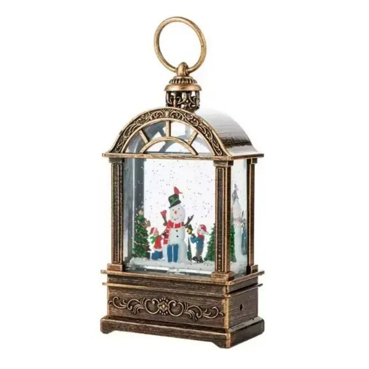 GENERICO - Farol Lámpara Led Musical Navidad 21cmx11 Bronce