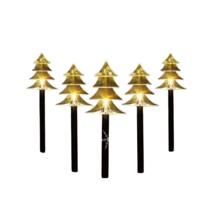 GENERICO - Estacas Arbolitos De Navidad Luces Solares Para Exteriores