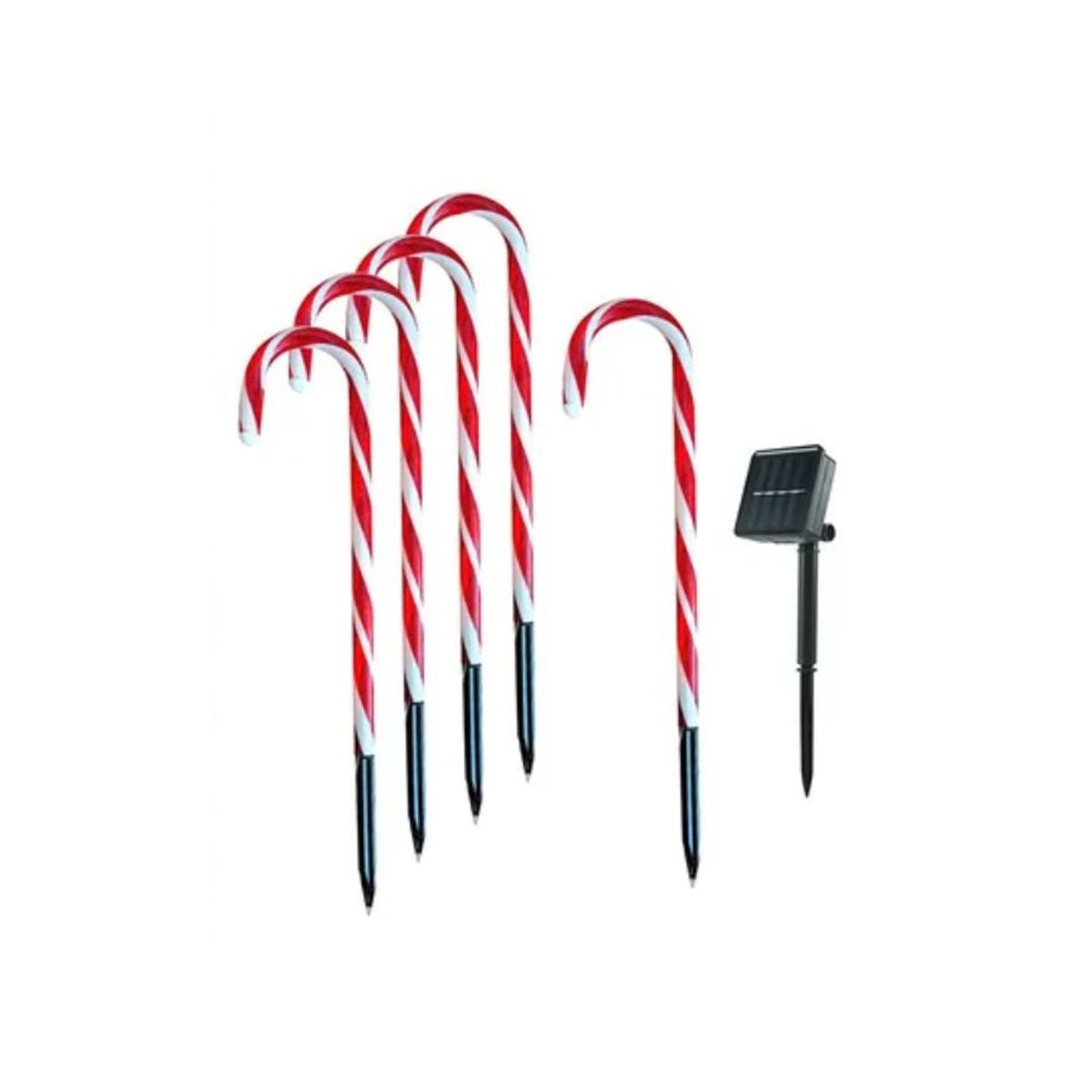 GENERICO - Pack 5 Bastones Solares De navidad Para Jardín