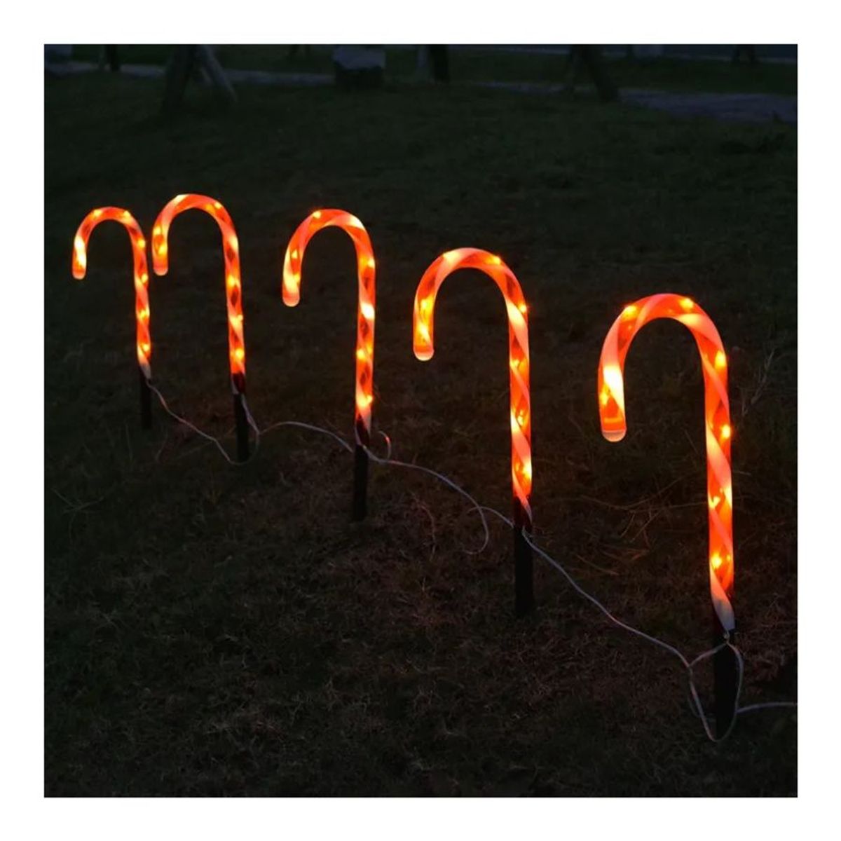 GENERICO - Pack 5 Bastones Solares De navidad Para Jardín