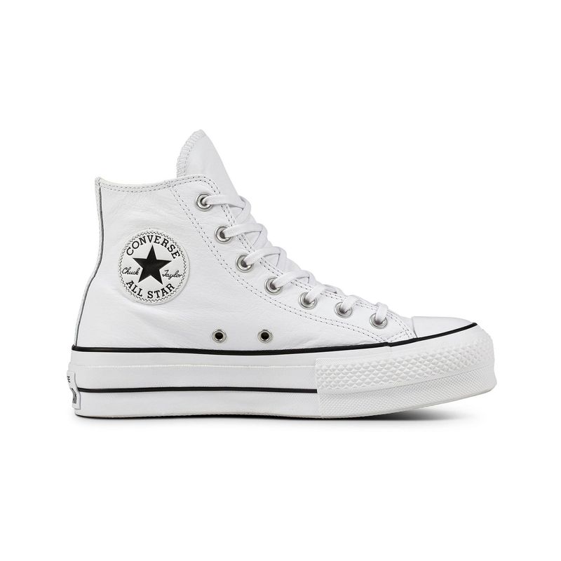 CONVERSE - Zapatilla Converse Chuck T. Plataforma Cuero Mujer Blanco