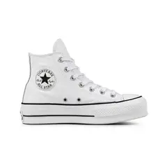 CONVERSE - Zapatilla Chuck T. Plataforma Cuero Mujer Blanco
