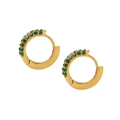 LUX JOYAS - Aros Baño Oro Amarillo 18k Argollas Circones Esm
