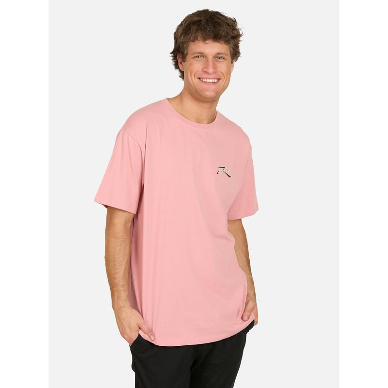RUSTY - Polera MC Eco Rosado Hombre Rusty