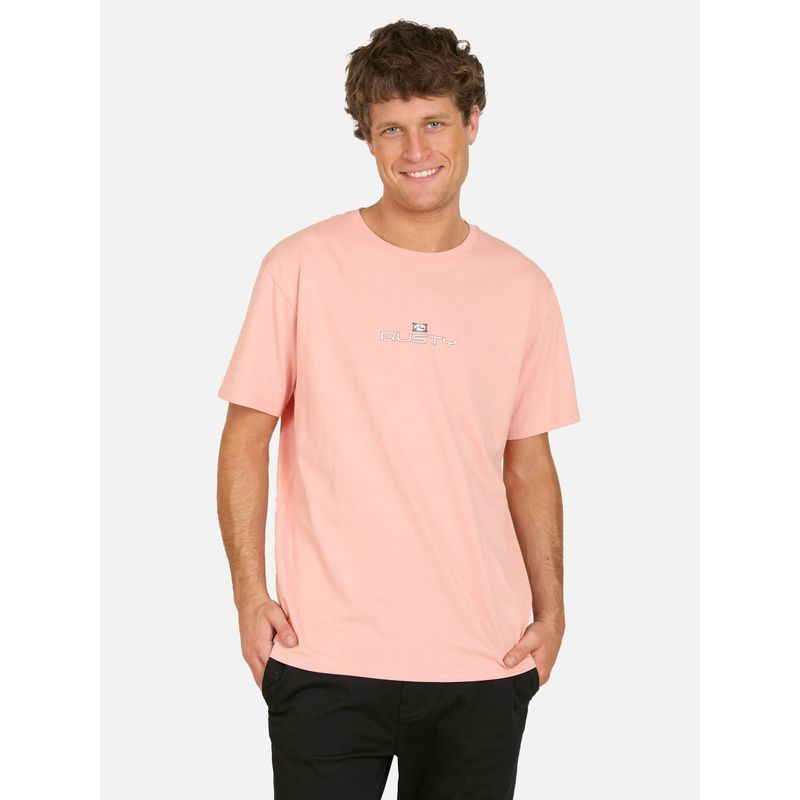 RUSTY - Polera MC Dusty Rosado Hombre Rusty