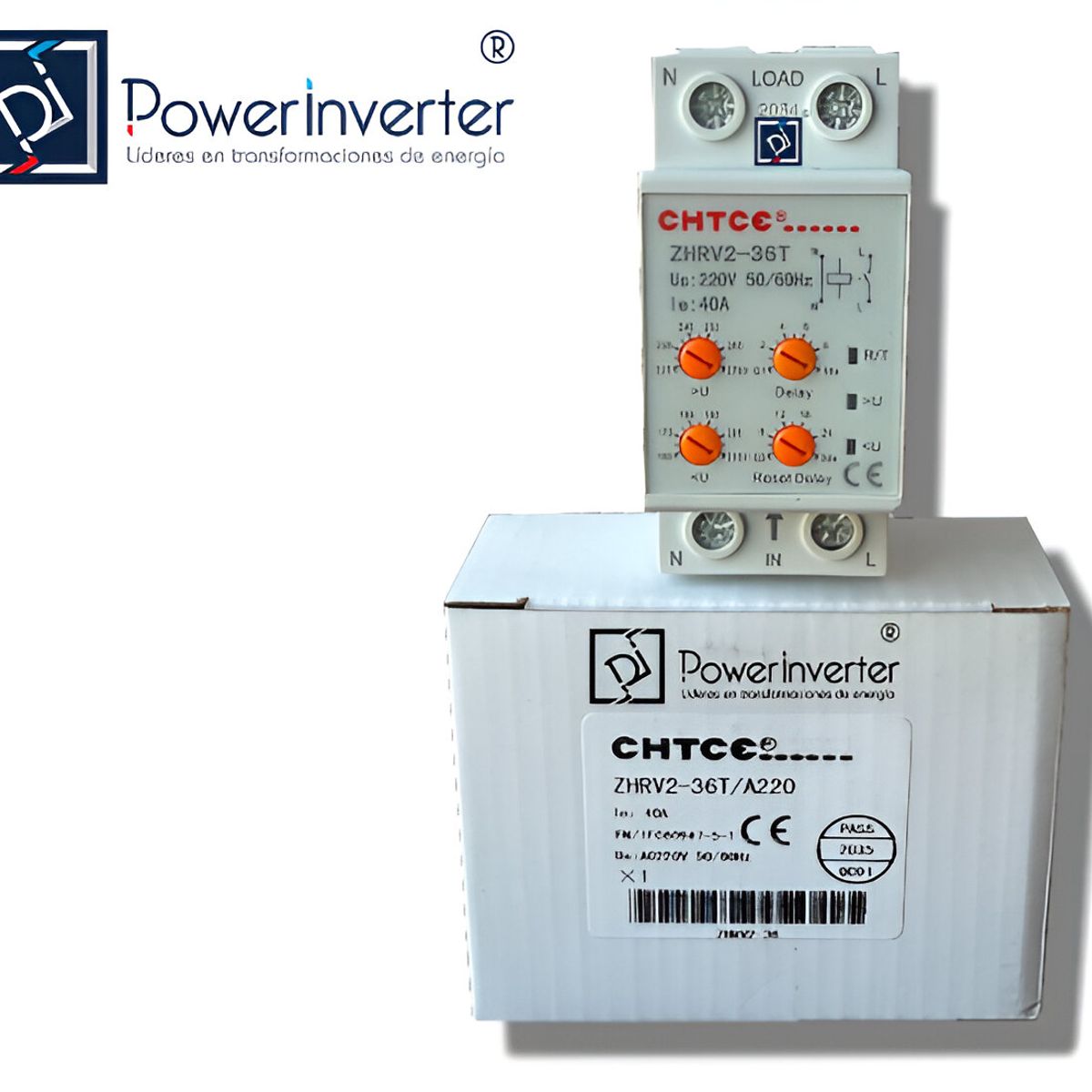 GENERICO - PROTECTOR RELE ALTA Y BAJA TENSIÓN 220AC 40A - RIEL DIN - AUTO RESET