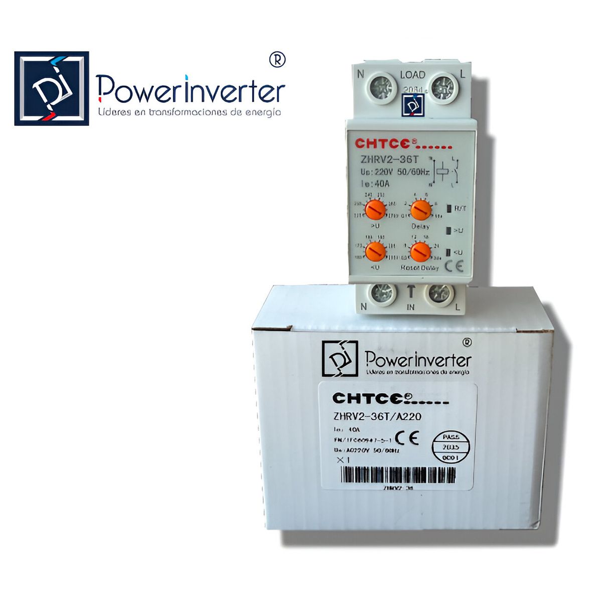 GENERICO - PROTECTOR RELE ALTA Y BAJA TENSIÓN 220AC 40A - RIEL DIN - AUTO RESET